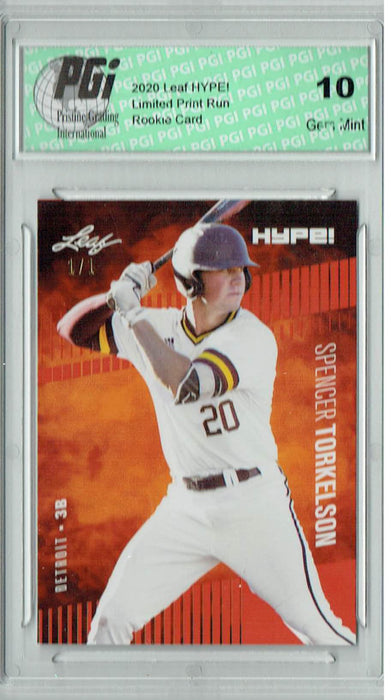 Spencer Torkelson 2020 Leaf HYPE! #41 Masterpiece 1 of 1 Rookie Card PGI 10