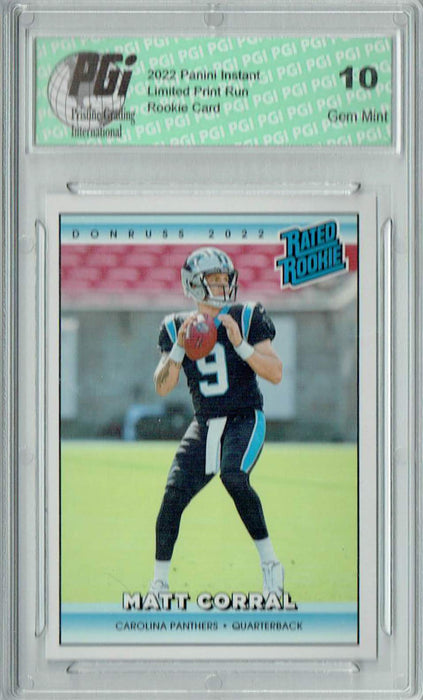 Matt Corral 2022 Donruss Rated Rookie #RR28 1/4094 Made! Rookie Card PGI 10