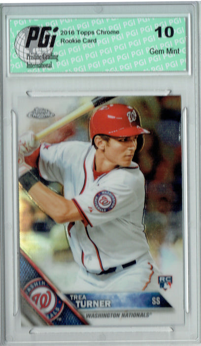 Trea Turner 2016 Topps Chrome #32 Rookie Card PGI 10