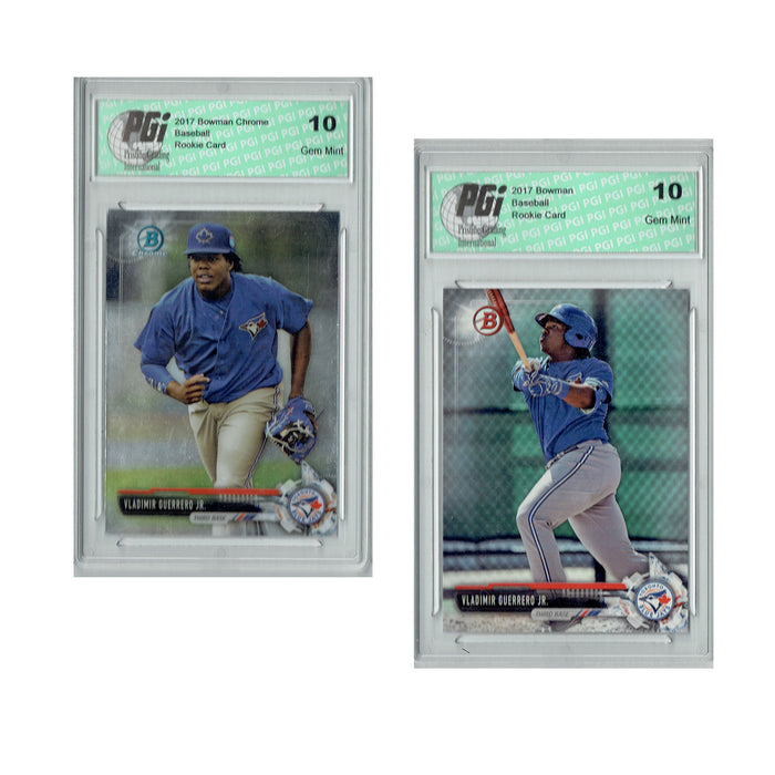 Vladimir Guerrero Jr. 2017 Bowman / Bowman Chrome Rookie Card 2-Pack PGI 10