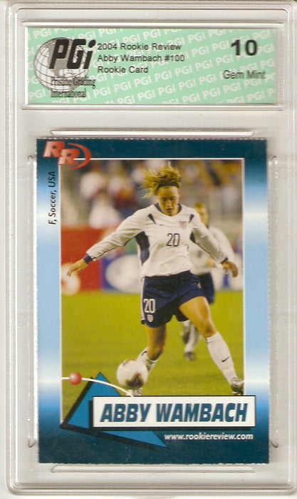 2004 Abby Wambach TEAM USA World Cup True Rookie Review card PGI 10