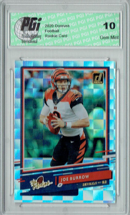 Joe Burrow 2020 Donruss #TR-JB The Rookies SP Rookie Card PGI 10