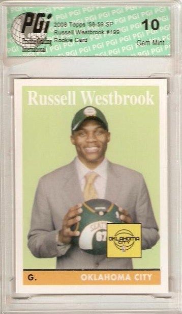 Russell Westbrook 2008 Topps '58-59 Rookie Card PGI 10