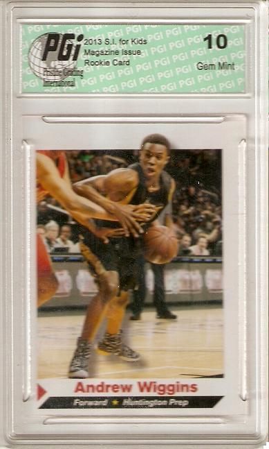 Andrew Wiggins 2013 SI for Kids First Rookie Card Ever Kansas Canada PGI 10 s.i.