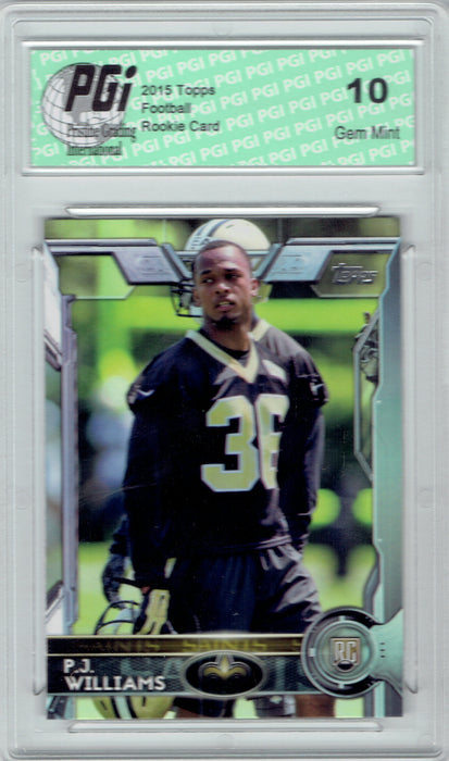 P.J. Williams 2015 Topps Football #405 New Orleans Saints Rookie Card PGI 10