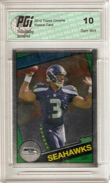 Russell Wilson 2012 Topps Chrome 1984 SP Rookie Card PGI 10