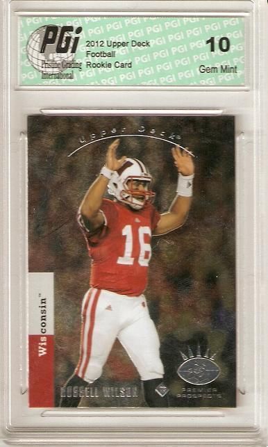 Russell Wilson 2012 Upper Deck Premier Prospects 93 SP-58 Rookie Card PGI 10