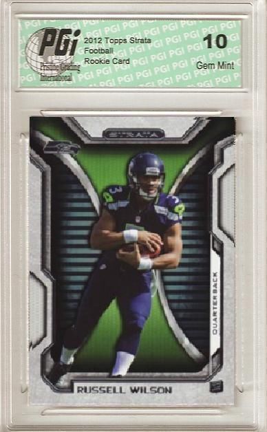 Russell Wilson 2012 Topps Strata RC Retail Rookie Card PGI 10