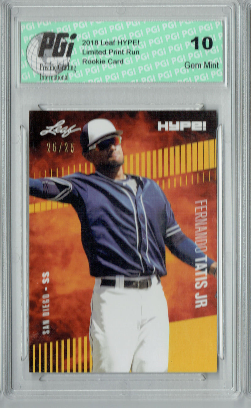 Fernando Tatis Jr 2018 Leaf HYPE #17 Gold SP, Only 25 Made Rookie Card PGI 10