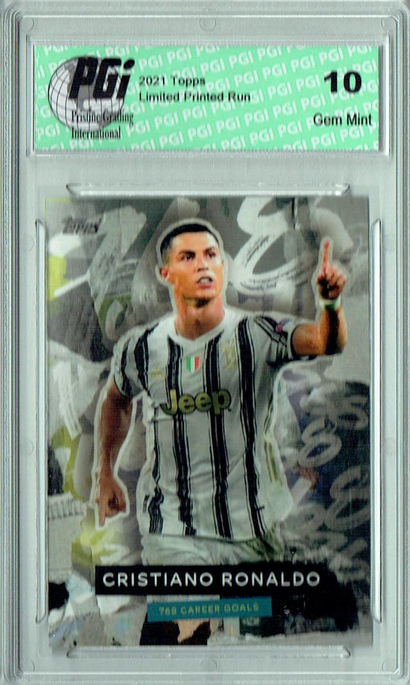 Cristiano Ronaldo 2021 Topps Now #0 768 Goals Trading Card PGI 10