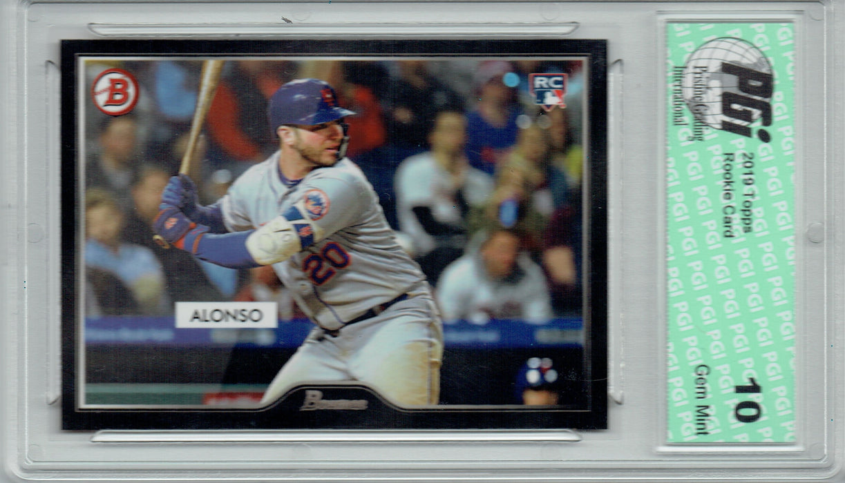Pete Alonso 2019 Topps #18 55 Bowman SP 2500 Made Rookie Card PGI 10