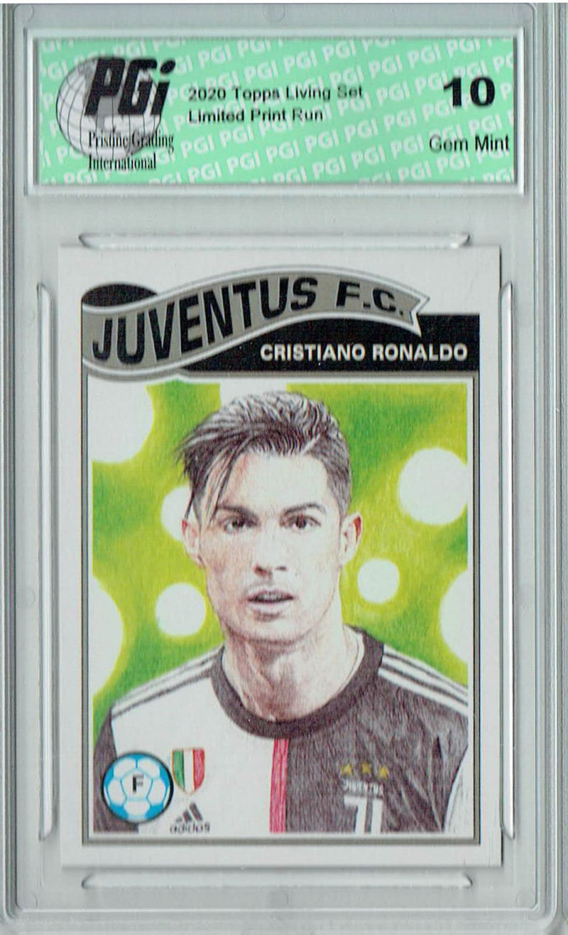 Cristiano Ronaldo 2020 Topps Living Set #200 1/10,942 Made Juventus Card PGI 10