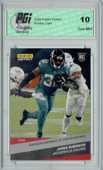 James Robinson 2020 Panini Instant #38 Just 203 Ever Made Rookie Card PGI 10