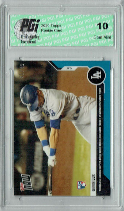 Gavin Lux 2020 Topps #232 Blue SP, #41/49 Rookie Card PGI 10