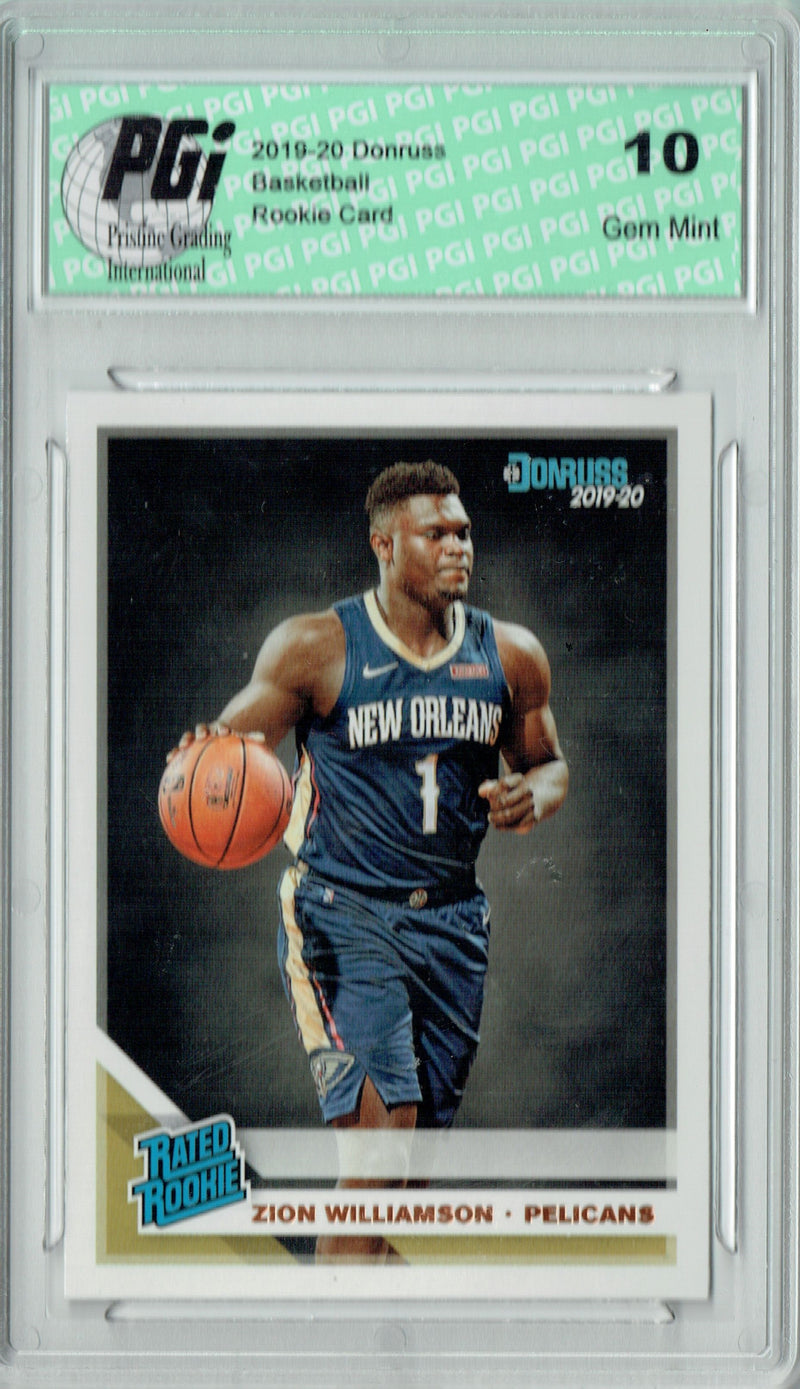 Zion Williamson 2019 Donruss Basketball #201 Gem Mint Rookie Card PGI 10