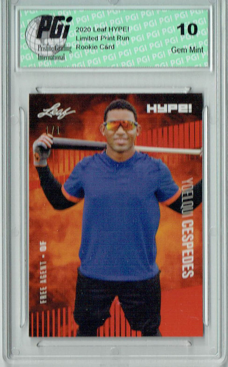 Yoelqui Cespedes 2020 Leaf HYPE! #42 Masterpiece 1 of 1 Rookie Card PGI 10