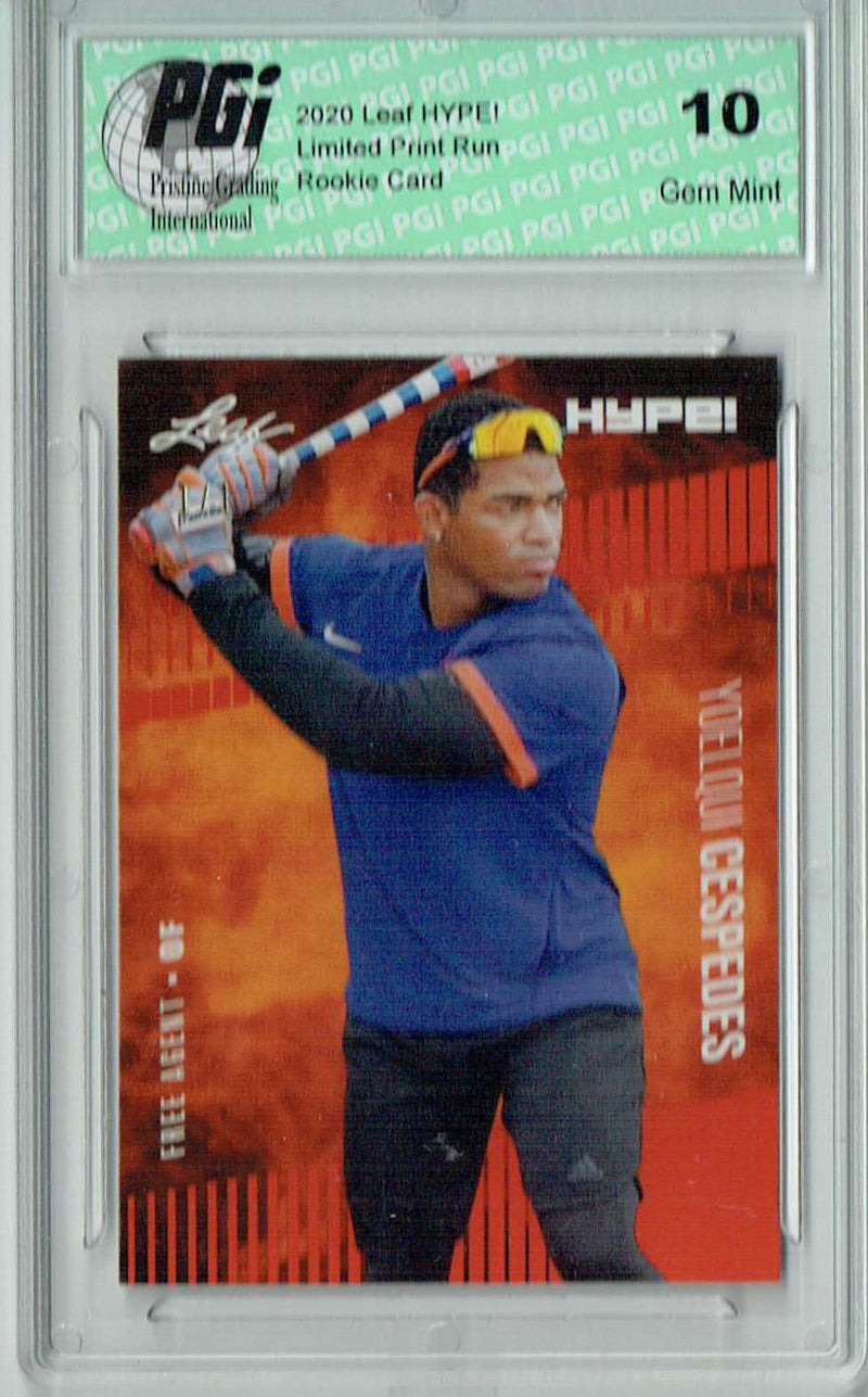 Yoelqui Cespedes 2020 Leaf HYPE! #42A Masterpiece 1 of 1 Rookie Card PGI 10