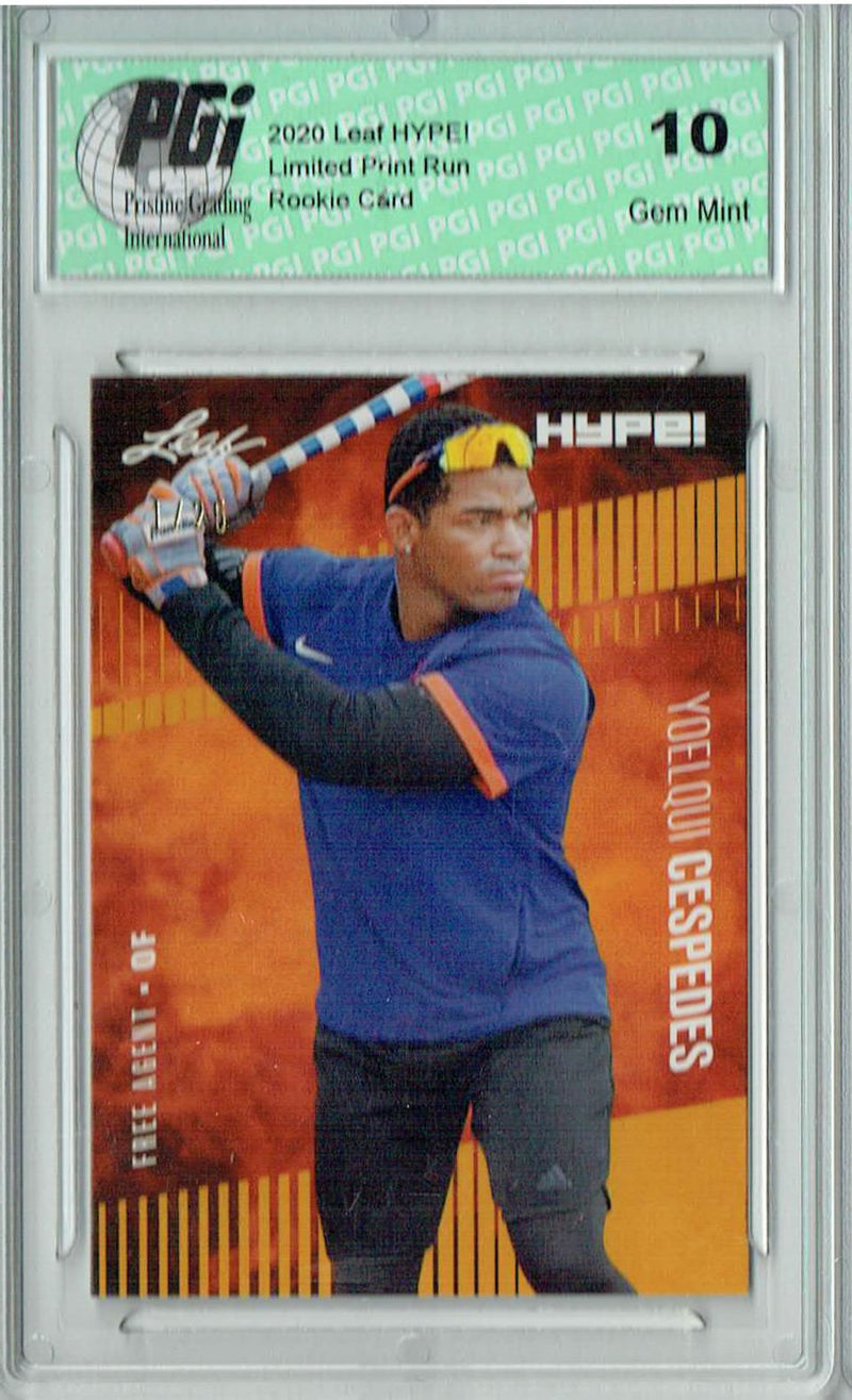 Yoelqui Cespedes 2020 Leaf HYPE #42A Gold, The 1 of 25 Rookie Card PGI 10