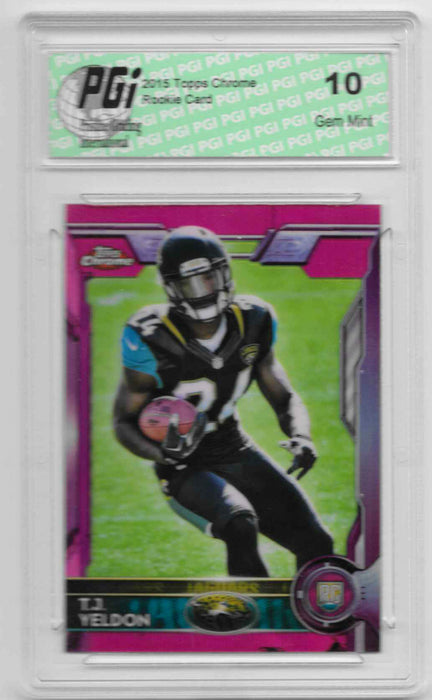 T.J. Yeldon 2015 Topps Chrome Pink Refractor Rookie Card Only 399 Made PGI 10