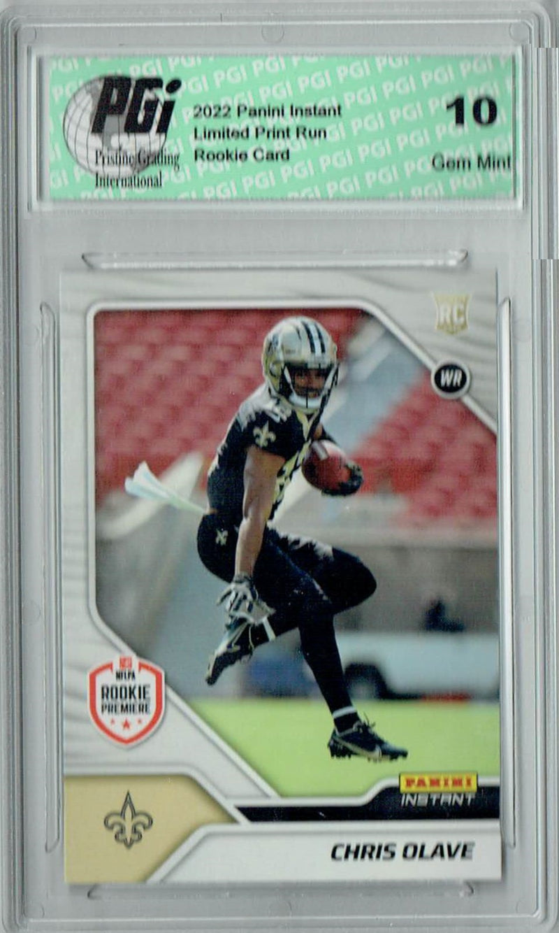 Chris Olave 2022 Panini Instant #FL6 First Look 1/934 Rookie Card PGI 10