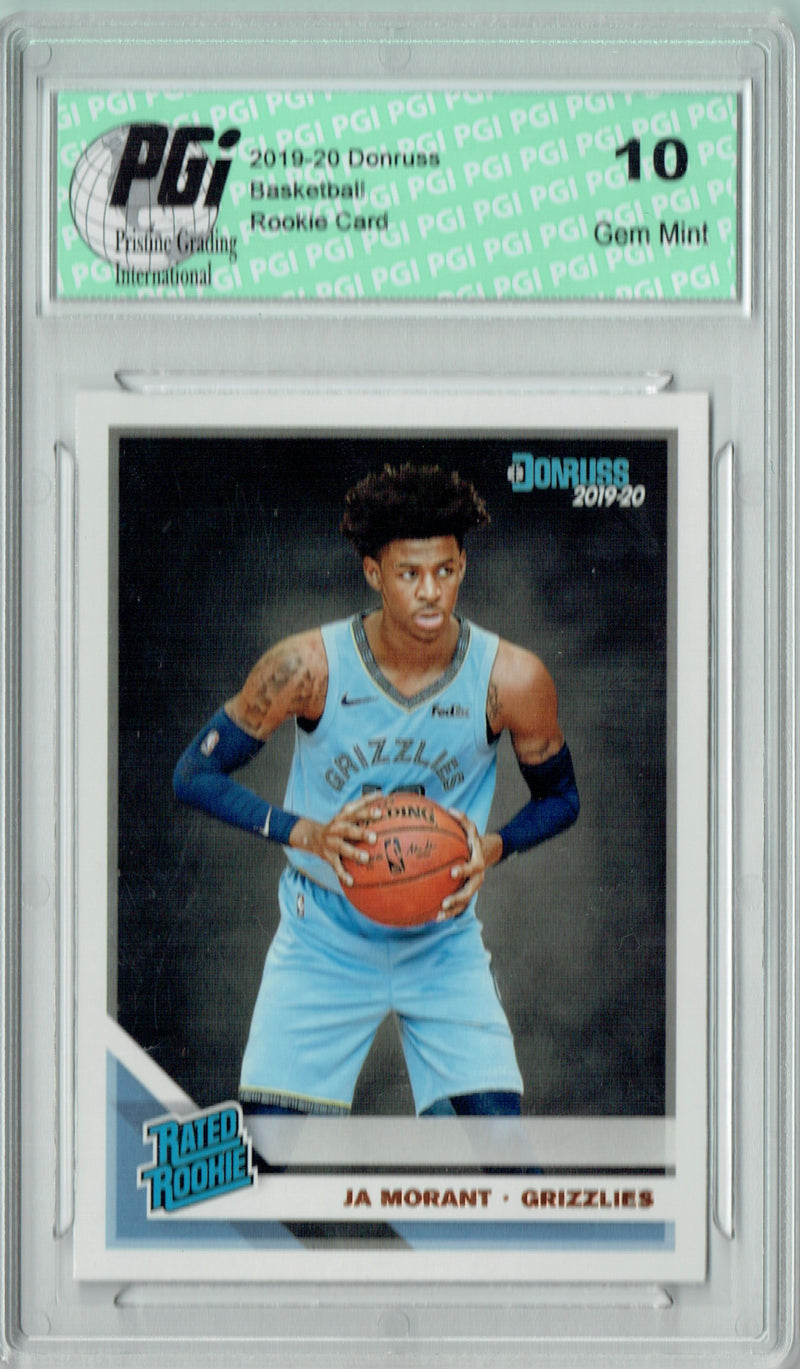 Ja Morant 2019 Donruss Basketball #202 Gem Mint Rookie Card PGI 10