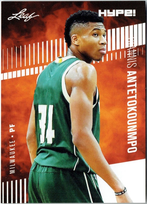 Giannis Antetokounmpo 2019 Leaf HYPE! #32, Just 5000 Made, 25 Card Lot Bucks