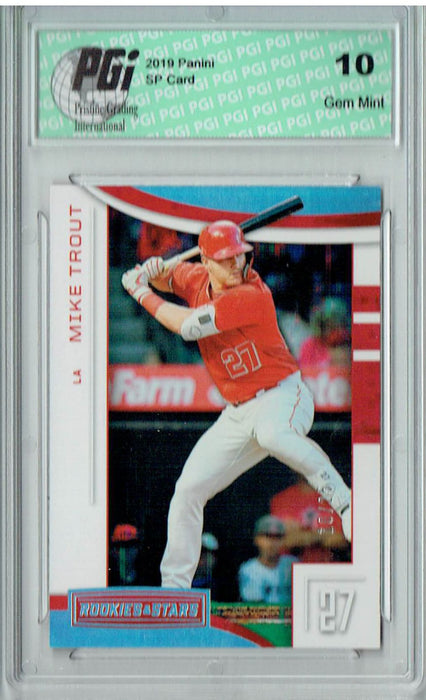 Mike Trout 2019 Rookies & Stars #8 SSP #10/25 Card PGI 10