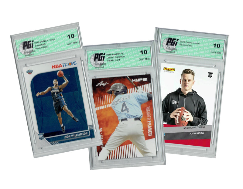 Zion Williamson Hoops Wander Franco Leaf Joe Burrow Panini Rookie Card Lot PGi10